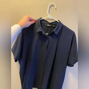 Dark blue collared top